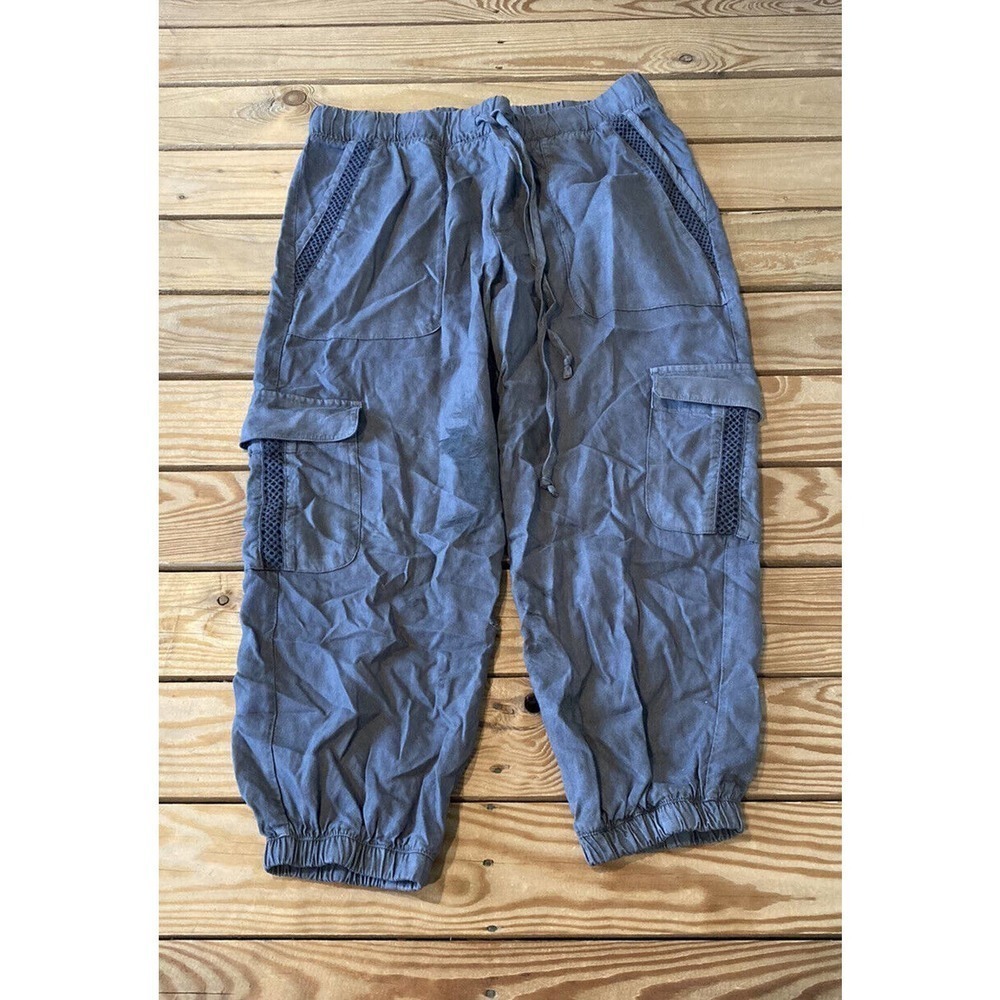 Cloth & Stone Cargo Jogger Pants Petite Size Small PS Women’s Gray